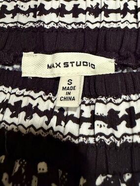 Max Studio geometric patterned black & white pants